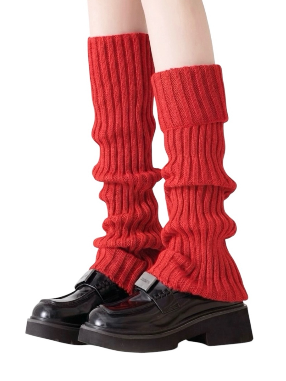 🆕Red Knitted Leg Warmers